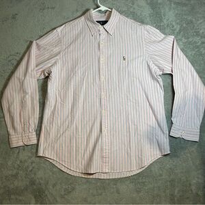 Ralph Lauren Blue Label Pink Striped Dress Shirt